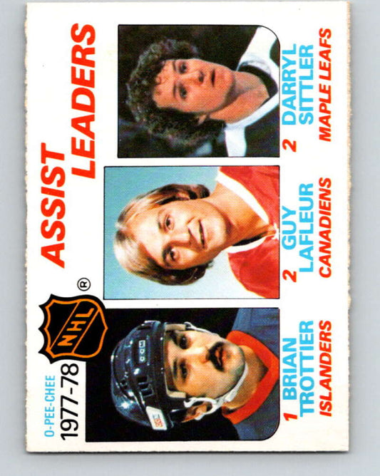 1978-79 O-Pee-Chee #64 Brian Trottier/Guy Lafleur/Darryl Sittler LL   V21756