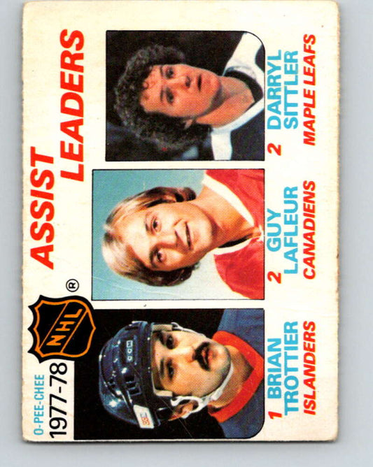 1978-79 O-Pee-Chee #64 Brian Trottier/Guy Lafleur/Darryl Sittler LL   V21757