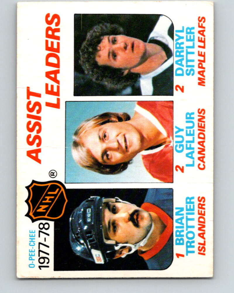 1978-79 O-Pee-Chee #64 Brian Trottier/Guy Lafleur/Darryl Sittler LL   V21758