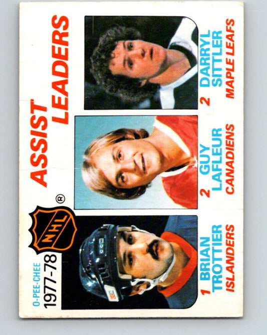 1978-79 O-Pee-Chee #64 Brian Trottier/Guy Lafleur/Darryl Sittler LL   V21758