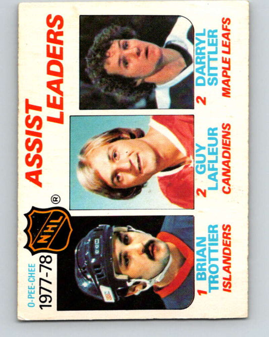 1978-79 O-Pee-Chee #64 Brian Trottier/Guy Lafleur/Darryl Sittler LL   V21759