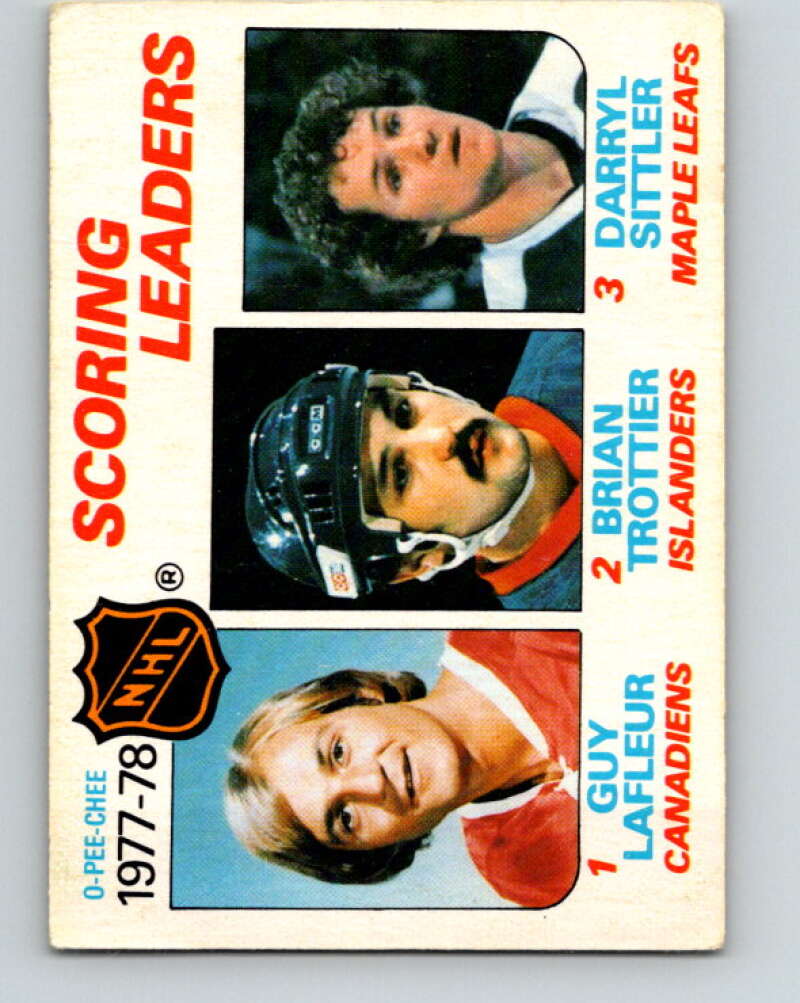 1978-79 O-Pee-Chee #65 Guy Lafleur/Brian Trottier/Darryl Sittler LL   V21761