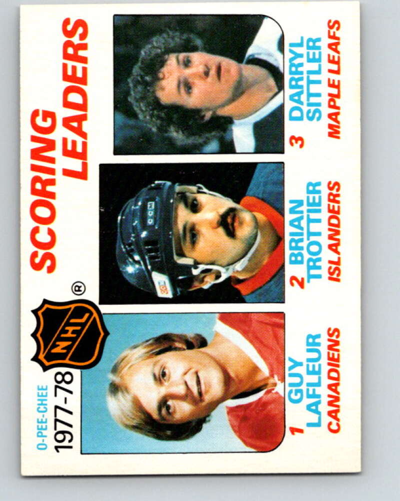 1978-79 O-Pee-Chee #65 Guy Lafleur/Brian Trottier/Darryl Sittler LL   V21762