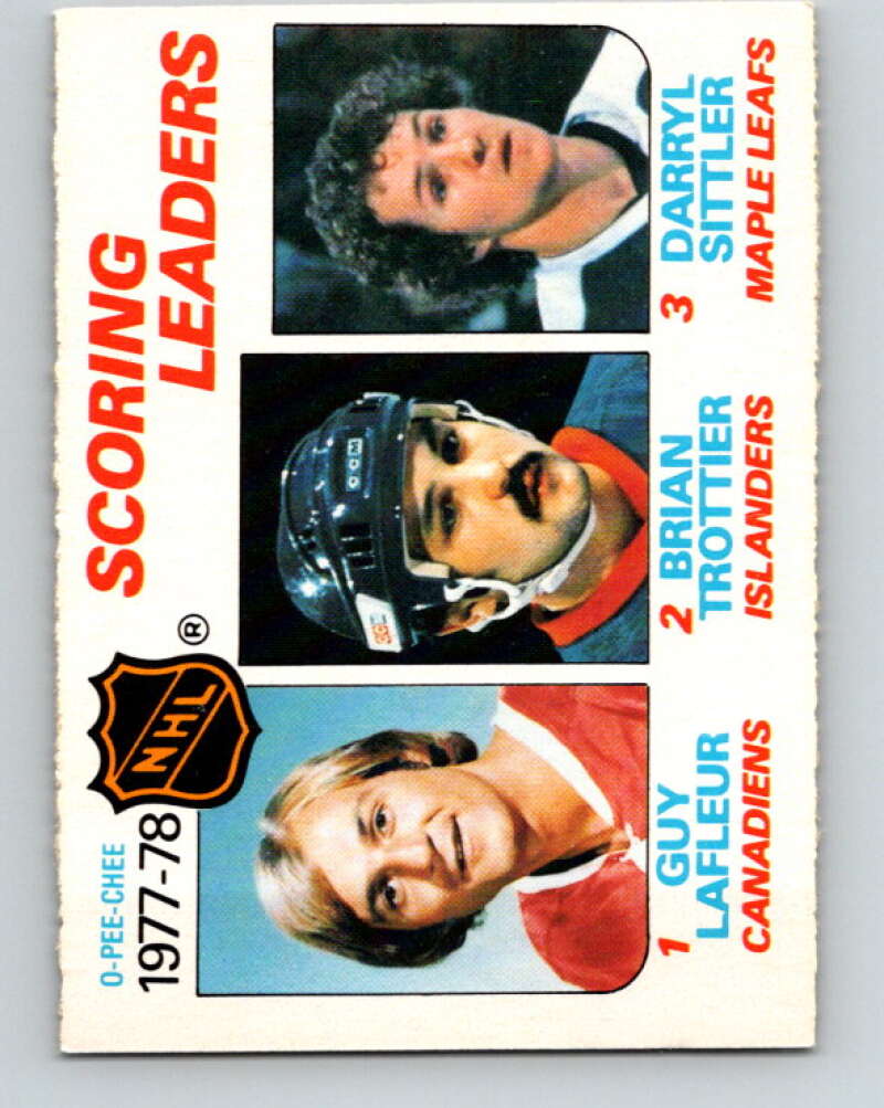 1978-79 O-Pee-Chee #65 Guy Lafleur/Brian Trottier/Darryl Sittler LL   V21765