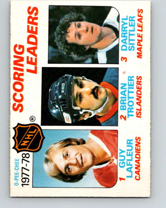 1978-79 O-Pee-Chee #65 Guy Lafleur/Brian Trottier/Darryl Sittler LL   V21766