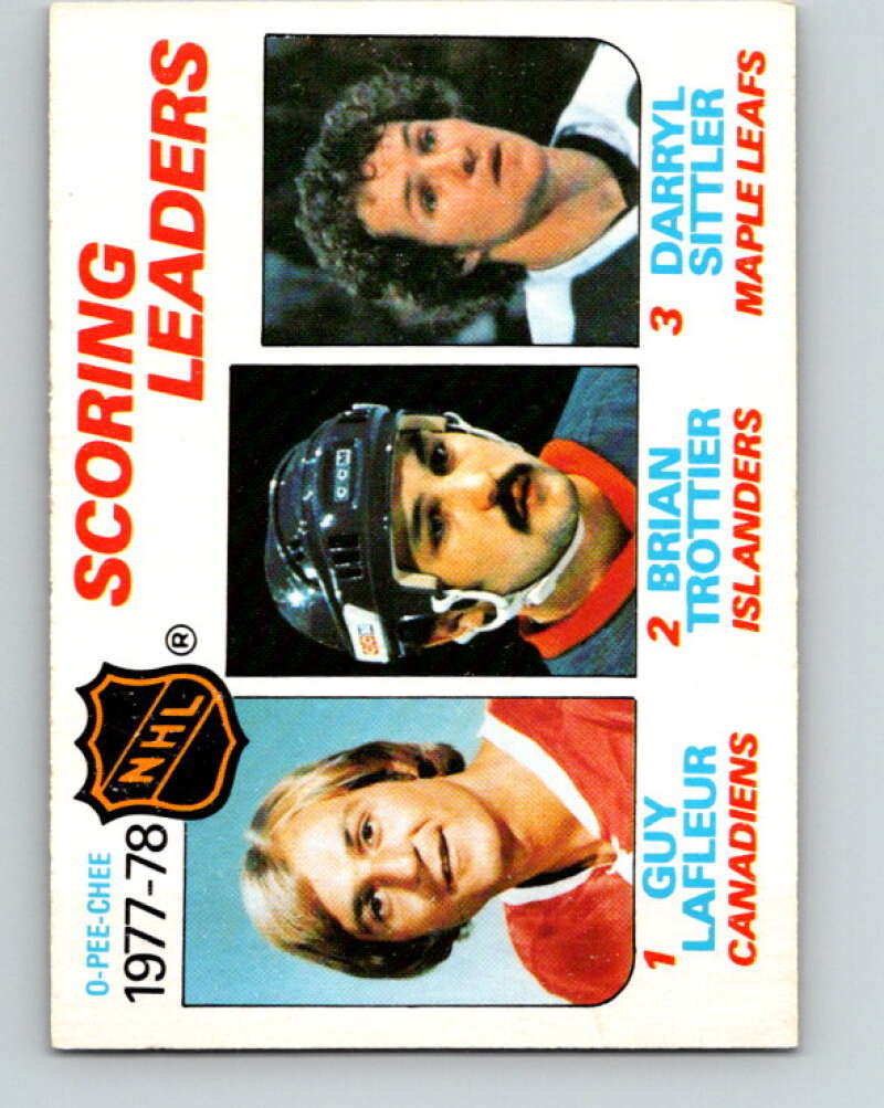 1978-79 O-Pee-Chee #65 Guy Lafleur/Brian Trottier/Darryl Sittler LL   V21769