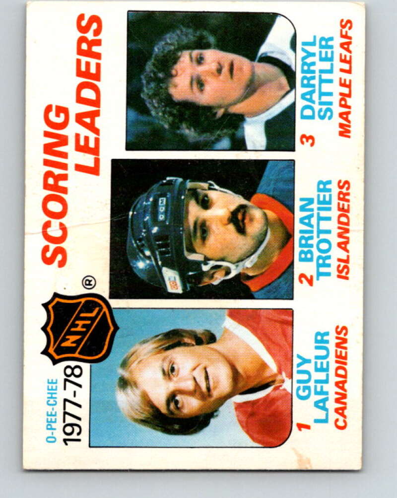 1978-79 O-Pee-Chee #65 Guy Lafleur/Brian Trottier/Darryl Sittler LL   V21773