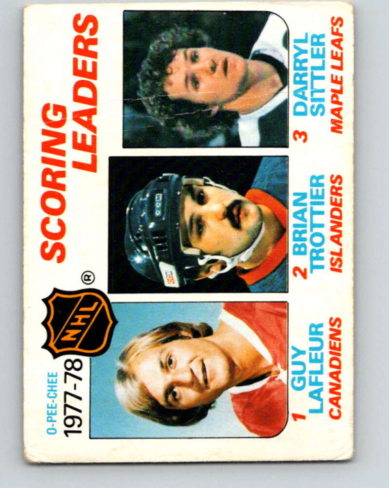 1978-79 O-Pee-Chee #65 Guy Lafleur/Brian Trottier/Darryl Sittler LL   V21775