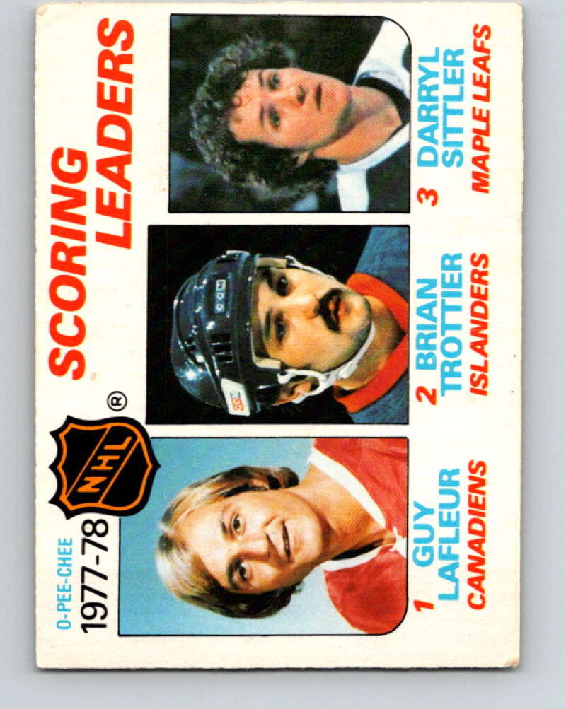 1978-79 O-Pee-Chee #65 Guy Lafleur/Brian Trottier/Darryl Sittler LL   V21776