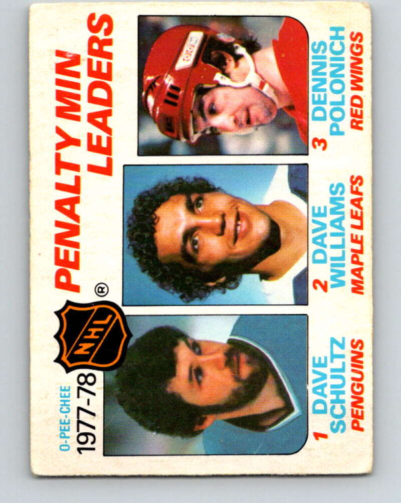 1978-79 O-Pee-Chee #66 Dave Shultz/Dave Williams/Dennis Polonich  V21777