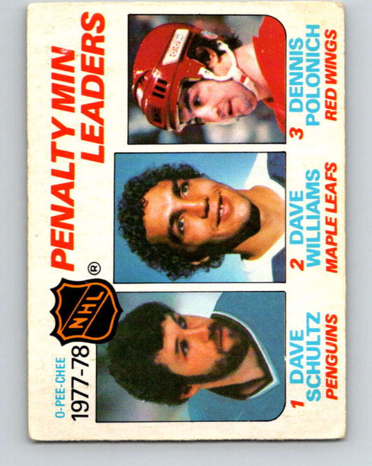 1978-79 O-Pee-Chee #66 Dave Shultz/Dave Williams/Dennis Polonich  V21777