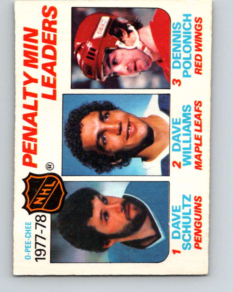 1978-79 O-Pee-Chee #66 Dave Shultz/Dave Williams/Dennis Polonich  V21778