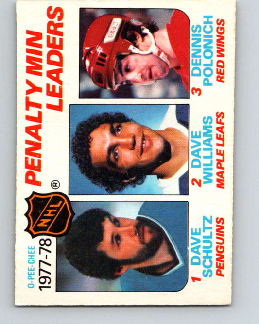 1978-79 O-Pee-Chee #66 Dave Shultz/Dave Williams/Dennis Polonich  V21778