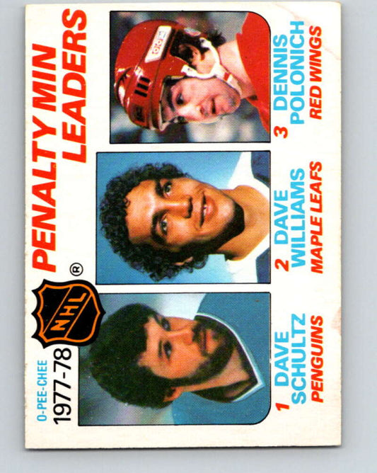 1978-79 O-Pee-Chee #66 Dave Shultz/Dave Williams/Dennis Polonich  V21780