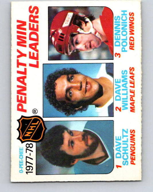 1978-79 O-Pee-Chee #66 Dave Shultz/Dave Williams/Dennis Polonich  V21782