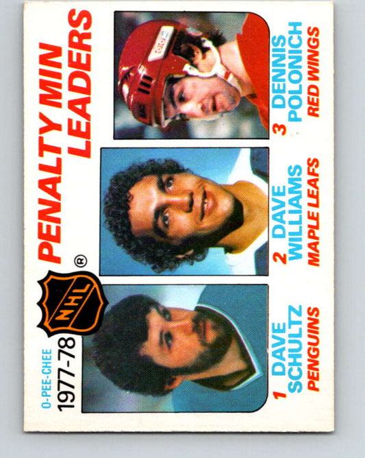 1978-79 O-Pee-Chee #66 Dave Shultz/Dave Williams/Dennis Polonich  V21783