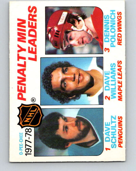 1978-79 O-Pee-Chee #66 Dave Shultz/Dave Williams/Dennis Polonich  V21784