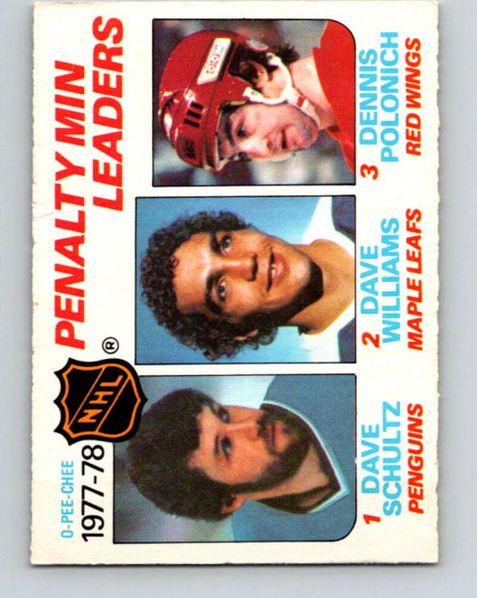 1978-79 O-Pee-Chee #66 Dave Shultz/Dave Williams/Dennis Polonich  V21785