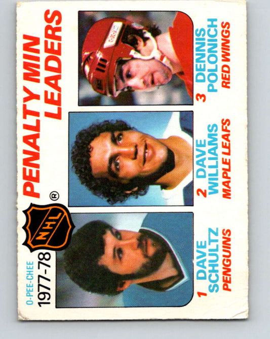 1978-79 O-Pee-Chee #66 Dave Shultz/Dave Williams/Dennis Polonich  V21786