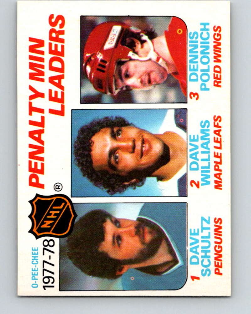 1978-79 O-Pee-Chee #66 Dave Shultz/Dave Williams/Dennis Polonich  V21787