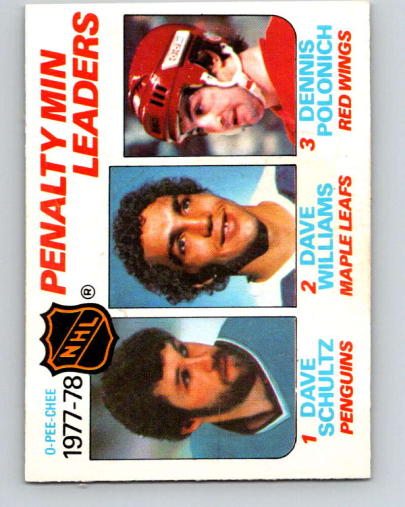1978-79 O-Pee-Chee #66 Dave Shultz/Dave Williams/Dennis Polonich  V21788