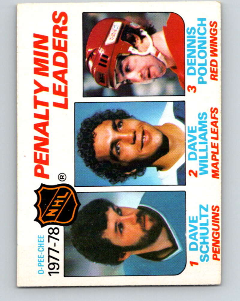 1978-79 O-Pee-Chee #66 Dave Shultz/Dave Williams/Dennis Polonich  V21789