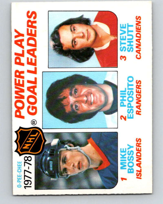 1978-79 O-Pee-Chee #67 Mike Bossy/Phil Esposito/Steve Shutt LL   V21791