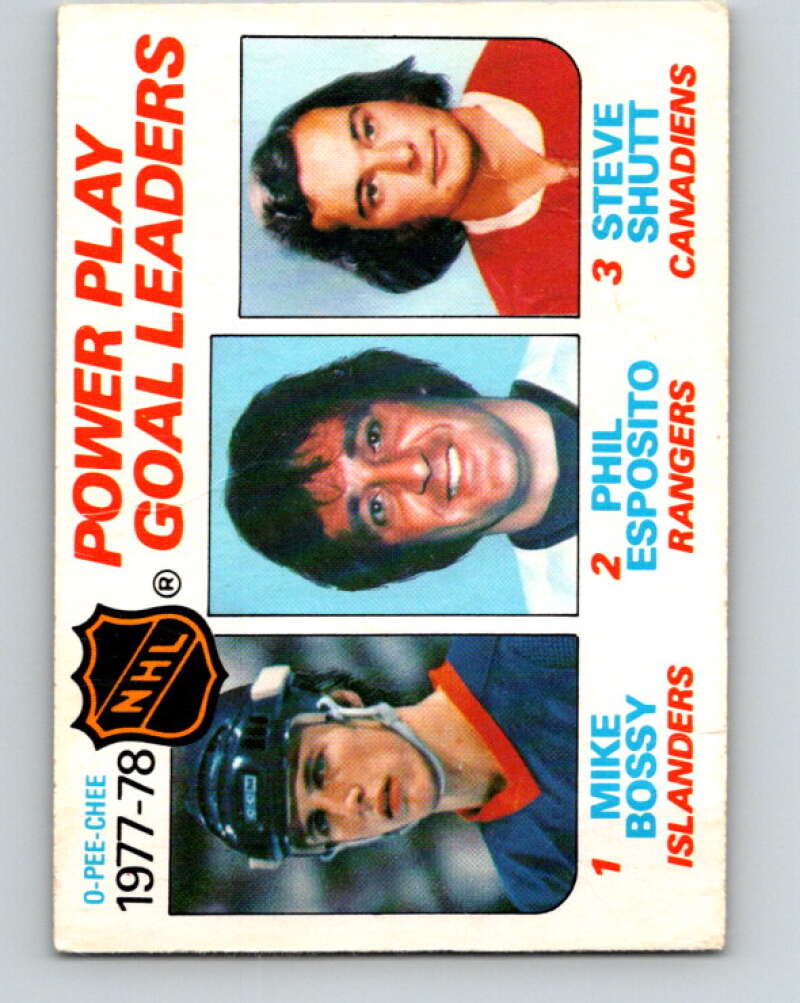 1978-79 O-Pee-Chee #67 Mike Bossy/Phil Esposito/Steve Shutt LL   V21797