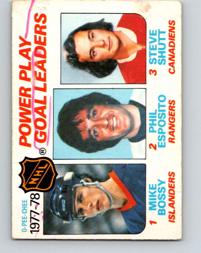 1978-79 O-Pee-Chee #67 Mike Bossy/Phil Esposito/Steve Shutt LL   V21802