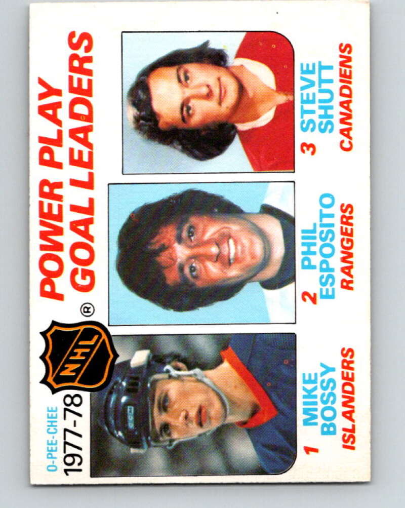 1978-79 O-Pee-Chee #67 Mike Bossy/Phil Esposito/Steve Shutt LL   V21803