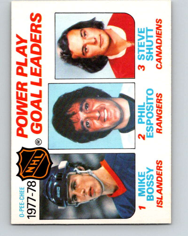 1978-79 O-Pee-Chee #67 Mike Bossy/Phil Esposito/Steve Shutt LL   V21804