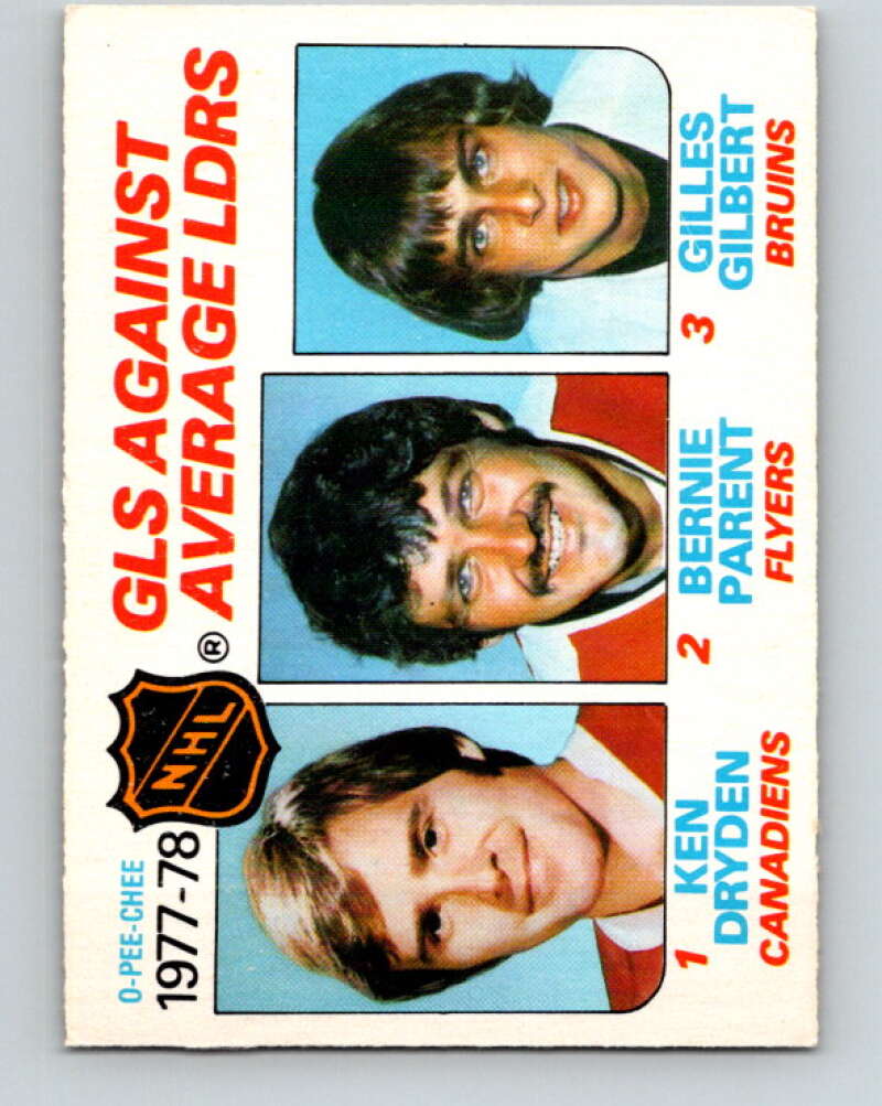 1978-79 O-Pee-Chee #68 Ken Dryden/Bernie Parent/Gilles Gilbert LL   V21810