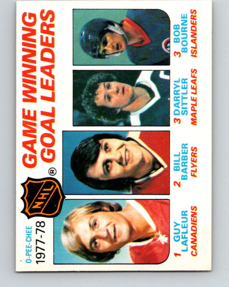 1978-79 O-Pee-Chee #69 Guy LaFleur/Barber/Sittler/Bourne LL   V21819
