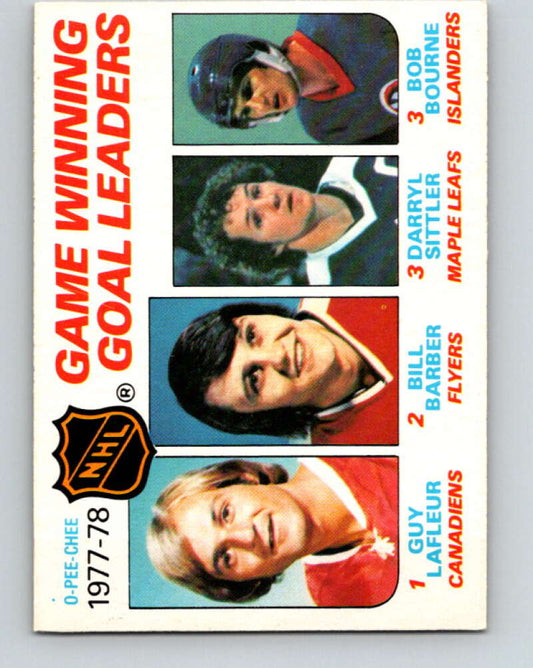 1978-79 O-Pee-Chee #69 Guy LaFleur/Barber/Sittler/Bourne LL   V21820