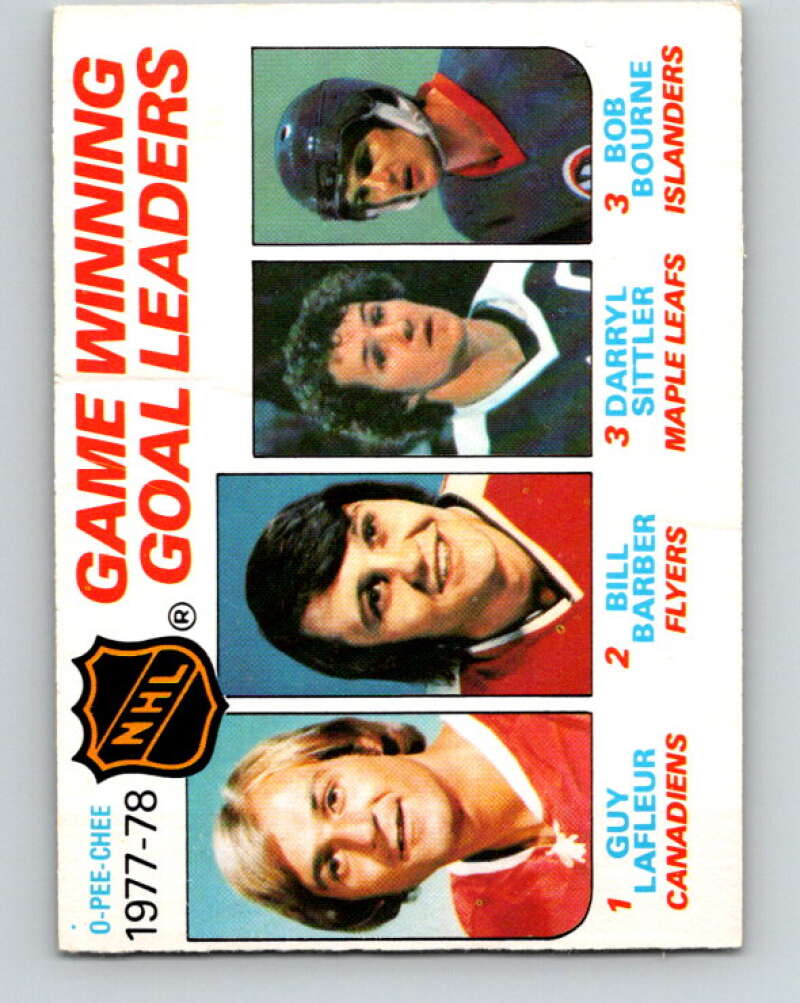 1978-79 O-Pee-Chee #69 Guy LaFleur/Barber/Sittler/Bourne LL   V21822