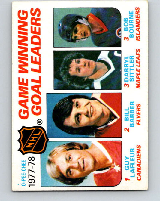 1978-79 O-Pee-Chee #69 Guy LaFleur/Barber/Sittler/Bourne LL   V21826