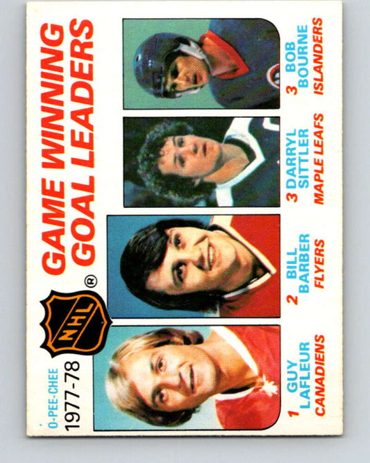 1978-79 O-Pee-Chee #69 Guy LaFleur/Barber/Sittler/Bourne LL   V21831