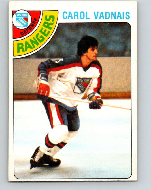 1978-79 O-Pee-Chee #85 Carol Vadnais  New York Rangers  V22053