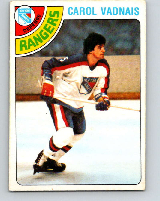 1978-79 O-Pee-Chee #85 Carol Vadnais  New York Rangers  V22054