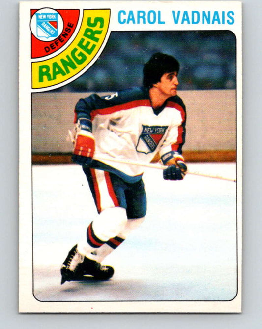 1978-79 O-Pee-Chee #85 Carol Vadnais  New York Rangers  V22063