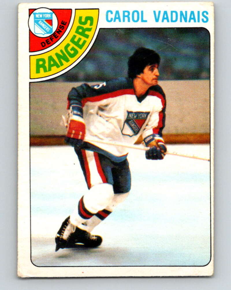 1978-79 O-Pee-Chee #85 Carol Vadnais  New York Rangers  V22064