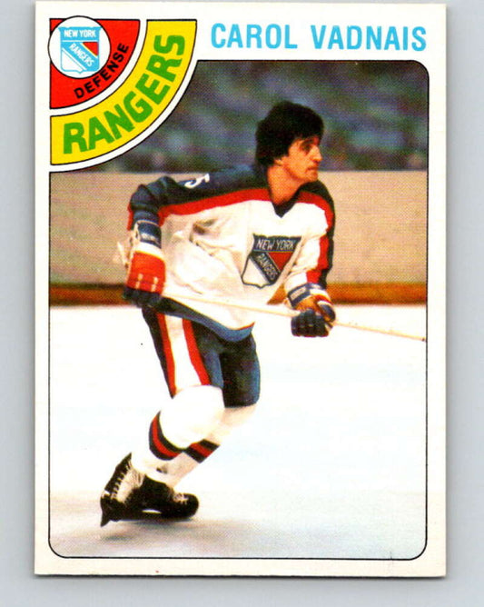 1978-79 O-Pee-Chee #85 Carol Vadnais  New York Rangers  V22065