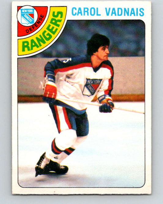 1978-79 O-Pee-Chee #85 Carol Vadnais  New York Rangers  V22066