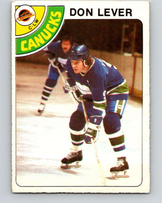 1978-79 O-Pee-Chee #86 Don Lever  Vancouver Canucks  V22075