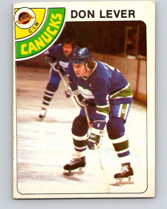 1978-79 O-Pee-Chee #86 Don Lever  Vancouver Canucks  V22076
