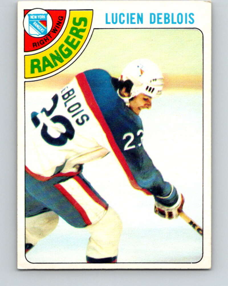 1978-79 O-Pee-Chee #136 Lucien DeBlois RC Rookie Rangers  V22817