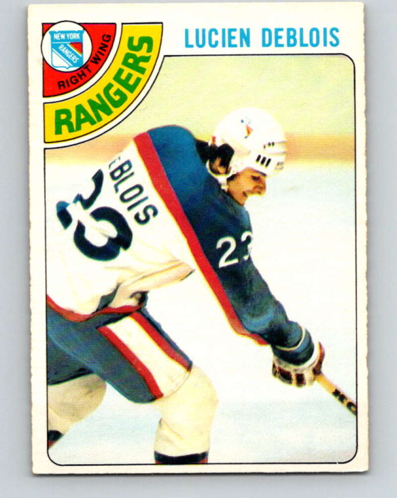 1978-79 O-Pee-Chee #136 Lucien DeBlois RC Rookie Rangers  V22818