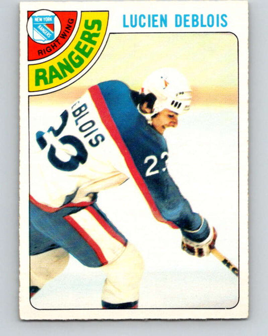 1978-79 O-Pee-Chee #136 Lucien DeBlois RC Rookie Rangers  V22820