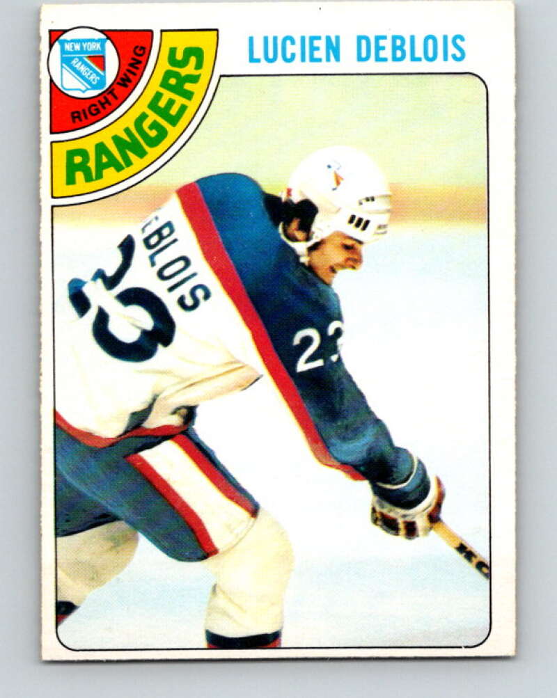 1978-79 O-Pee-Chee #136 Lucien DeBlois RC Rookie Rangers  V22821