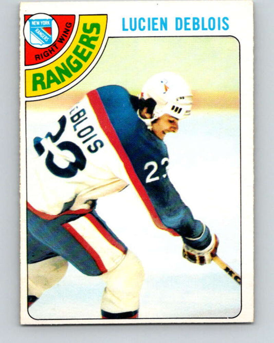 1978-79 O-Pee-Chee #136 Lucien DeBlois RC Rookie Rangers  V22821